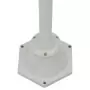 Lampione da Giardino E27 220 cm Alluminio 2 Lampade Bianco