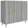 Credenza Grigio Sonoma 90x34x80 cm in Legno Multistrato