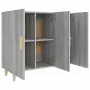 Credenza Grigio Sonoma 90x34x80 cm in Legno Multistrato