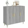 Credenza Grigio Sonoma 90x34x80 cm in Legno Multistrato