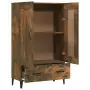 Credenza Rovere Fumo 70x31x115 cm in Legno Multistrato