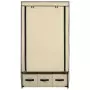 282459  Wardrobe Cream 87x49x159 cm Fabric