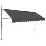 Tenda da Sole Retrattile Manuale con LED 400 cm Antracite