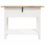 Tavolo Console in Pino Messicano Corona Bianco 90x34,5x73 cm