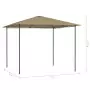 Gazebo 3x3x2,6 m Grigio Talpa 160 g/m²