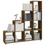 Libreria a Scala Rovere Marrone 142 cm in Legno Multistrato