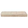 Cuscino per Pallet e Pavimento in Cotone 120x80x10 cm Beige