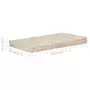 Cuscino per Pallet e Pavimento in Cotone 120x80x10 cm Beige