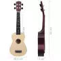 Set Ukulele Soprano con Borsa per Bambini Legno Chiaro 23"