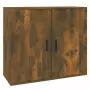 Credenza Rovere Fumo 80x33x70 cm in Legno Multistrato