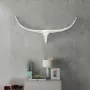 Decorazione da Parete Testa di Toro in Alluminio Argento 96 cm