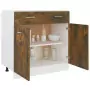 Mobile con Cassetto Rovere Fumo 80x46x81,5 cm Legno Multistrato