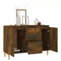 Credenza Rovere Fumo 103,5x35x70 cm in Legno Multistrato