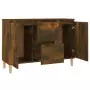 Credenza Rovere Fumo 103,5x35x70 cm in Legno Multistrato