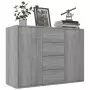 Credenza Grigio Sonoma 88x30x65 cm in Legno Multistrato