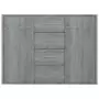 Credenza Grigio Sonoma 88x30x65 cm in Legno Multistrato