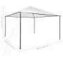 Gazebo da Giardino 4x4x3 m Bianco 180 g/m²