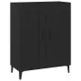 Credenza Nera 69,5x34x90 cm in Legno Multistrato