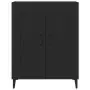 Credenza Nera 69,5x34x90 cm in Legno Multistrato