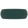 Lavandino Lusso Rotondo Verde Scuro Opaco 40x15 cm in Ceramica