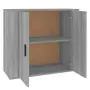 Credenza Grigio Sonoma 80x33x70 cm in Legno Multistrato