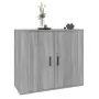 Credenza Grigio Sonoma 80x33x70 cm in Legno Multistrato