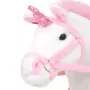 Unicorno di Peluche Giocattolo Bianco e Rosa XXL