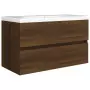 Mobile Lavabo Rovere Marrone 80x38,5x45 cm Legno Multistrato