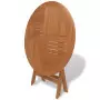 Tavolo da Giardino Pieghevole 85x76cm in Legno Massello di Teak