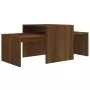 Set di Tavolini Rovere Marrone 100x48x40 cm Legno Multistrato