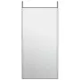Specchio da Porta Nero 50x100 cm in Vetro e Alluminio