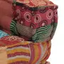 Pouf Modulare con Cuscino in Tessuto Patchwork