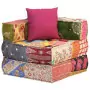 Pouf Modulare con Cuscino in Tessuto Patchwork