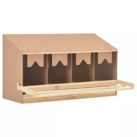 Casetta Cova per Galline 4 Scomparti 106x40x59cm Legno di Pino