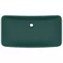 Lavabo Lusso Rettangolare Verde Scuro Opaco 71x38 cm Ceramica