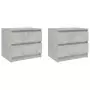 Comodini 2 pz Grigio Cemento 50x39x43,5 cm in Truciolato