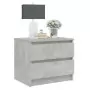 Comodini 2 pz Grigio Cemento 50x39x43,5 cm in Truciolato