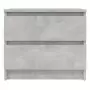 Comodini 2 pz Grigio Cemento 50x39x43,5 cm in Truciolato