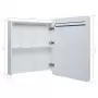 Armadietto Bagno con Specchio e LED 68x9x80 cm