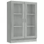 Mobile Vetrina Grigio Sonoma 82,5x30,5x115 cm Legno Multistrato