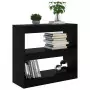 Libreria/Divisorio Nero 80x30x72 cm