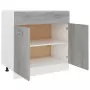 Mobile con Cassetto Grigio Sonoma 80x46x81,5 Legno Multistrato