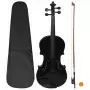 Set Completo Violino con Arco e Mentoniera Nero 4/4