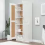 Libreria Bianco Lucido 82,5x30,5x185,5 cm in Truciolato