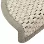 Tappeti Adesivi Scale Aspetto Sisal 15 pz 56x20 cm Beige