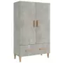 Credenza Grigio Cemento 70x31x115 cm in Legno Multistrato