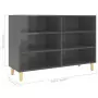 Credenza Grigio Lucido 103,5x35x70 cm in Truciolato