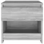 Comodino Rovere Grigio 40x30x39 cm Legno Ingegnerizzato