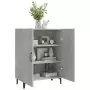 Credenza Grigio Cemento 70x34x90 cm in Legno Multistrato