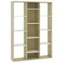 Libreria/Divisorio Bianco Rovere Sonoma 100x24x140cm Truciolato